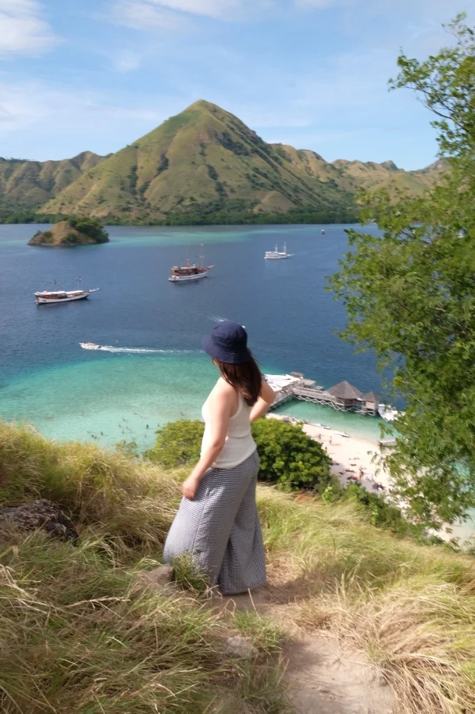 Gazing at the scenic beauty from the hill top